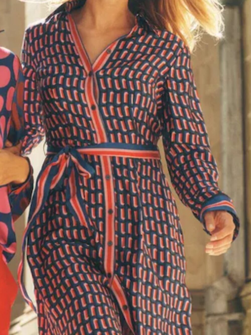 BODEN Midi Button Front Dress - Picture 2 of 11